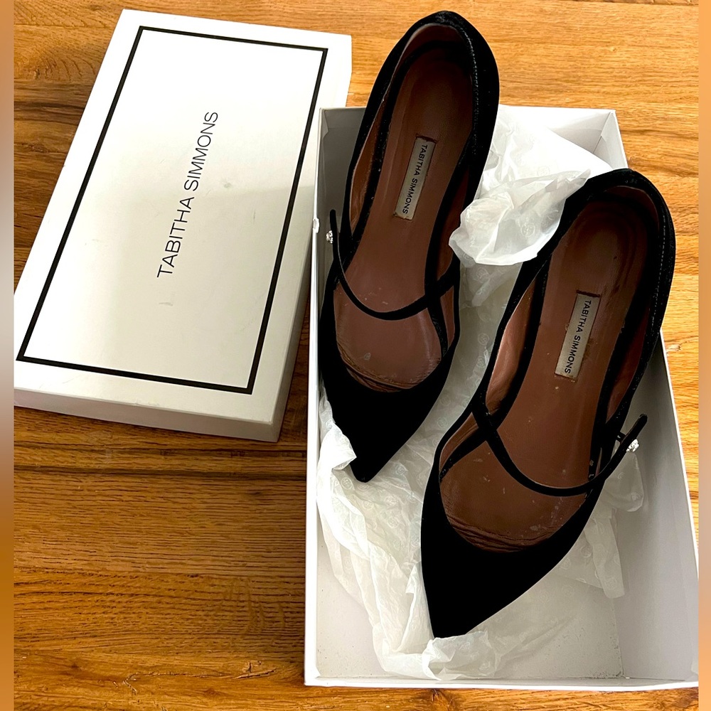 Tabitha Simmons velvet ballet flats